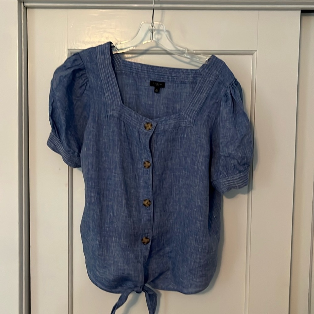 Talbots linen petite large top